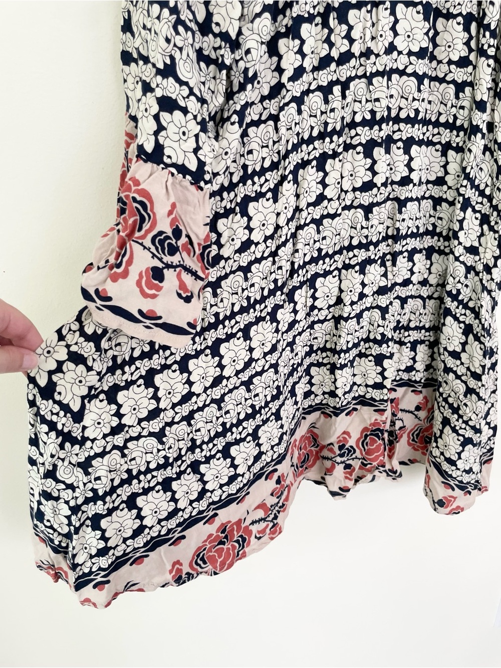 Altar’d State Bohemian Floral Print Tunic Top Dress M Medium Flare Sleeve - Picture 4 of 9